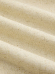Linen Blend V-Neck Belted Maxi Dress