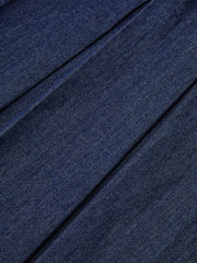 Denim Sleeveless Pleated Shirt Dress